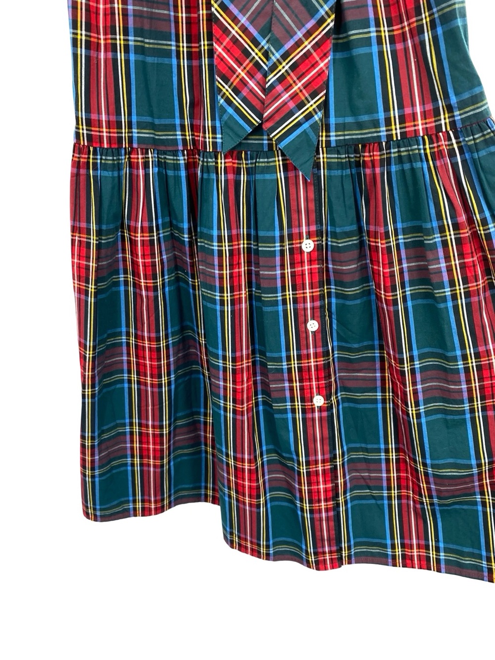 J. Crew Tartan Plaid Shirt Dress Midi Cotton New Sleeveless Size 6 - Picture 7 of 8